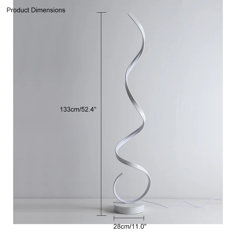 WOMO Spiral LED Floor Lamp-WM7017 - Image 17