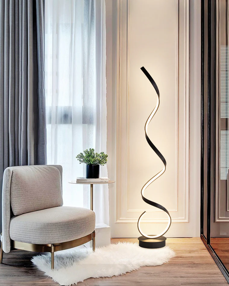 WOMO Spiral LED Floor Lamp-WM7017 - Image 7