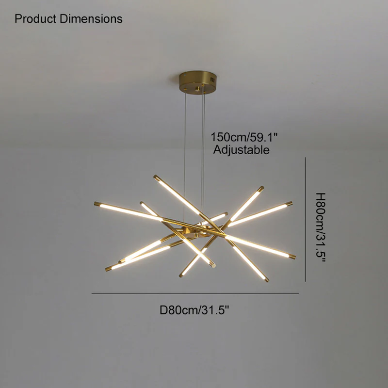 WOMO Light Rods LED Chandelier-WM2034 - Image 13