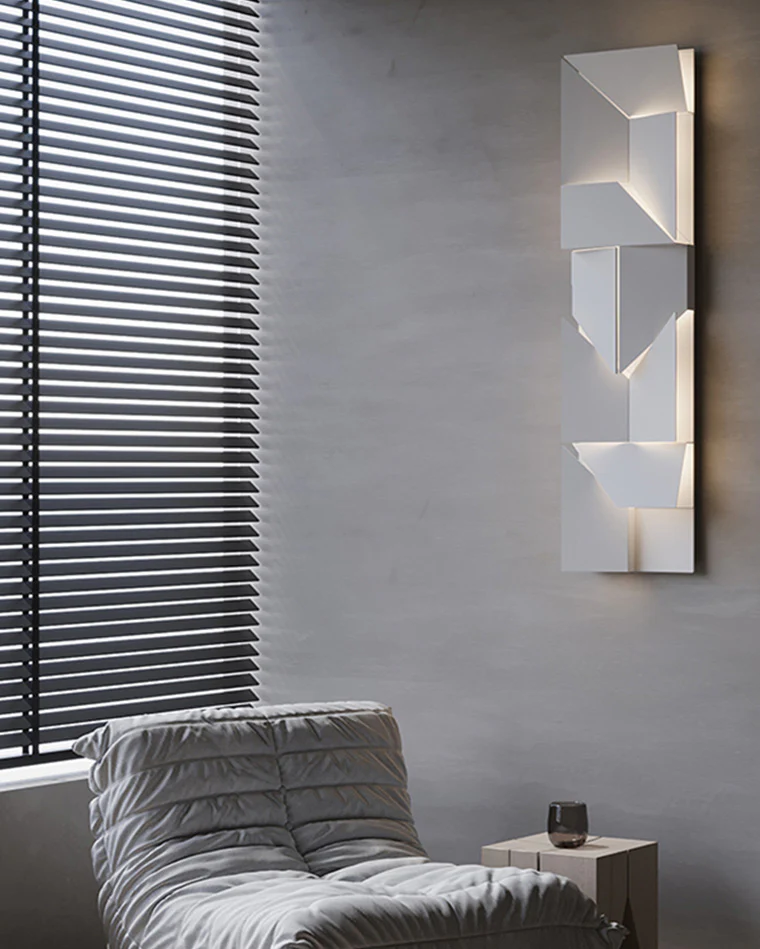 WOMO Rectangular Sculptural Art Wall Sconce-WM6020 - Image 16