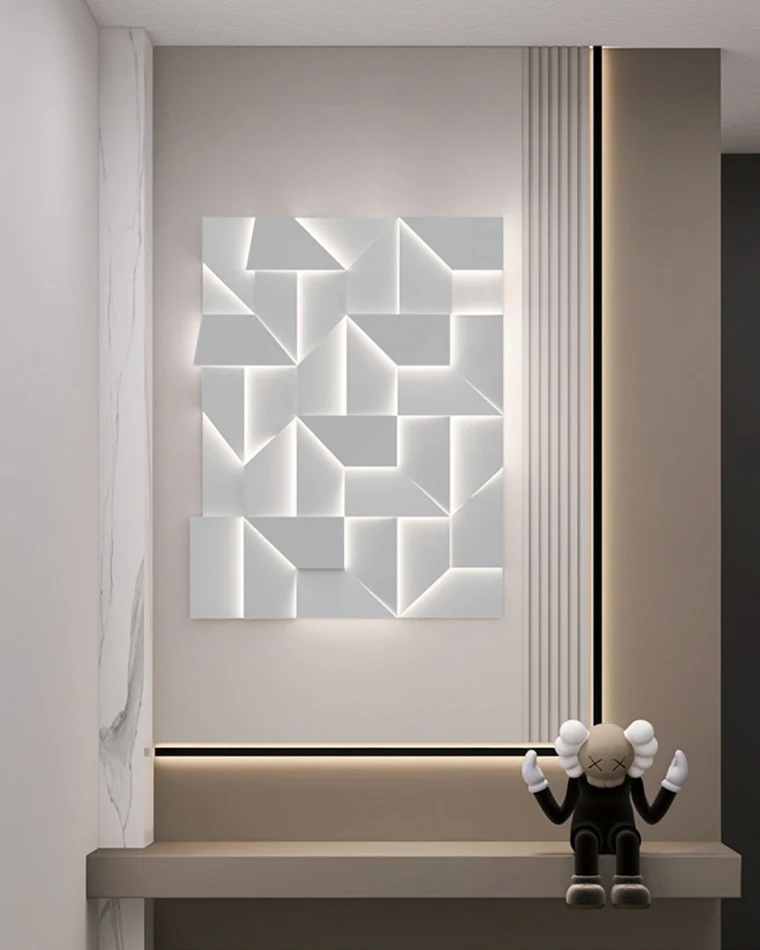 WOMO Rectangular Sculptural Art Wall Sconce-WM6020 - Image 17