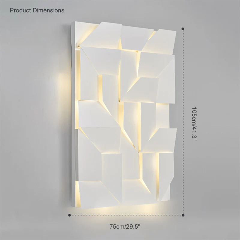 WOMO Rectangular Sculptural Art Wall Sconce-WM6020 - Image 30