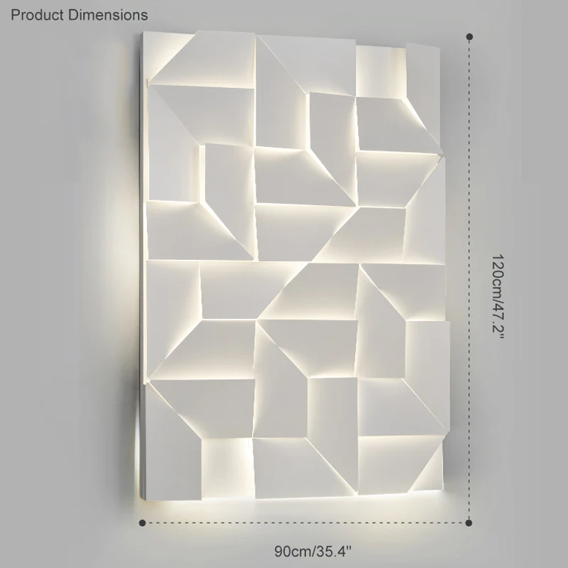 WOMO Rectangular Sculptural Art Wall Sconce-WM6020 - Image 32