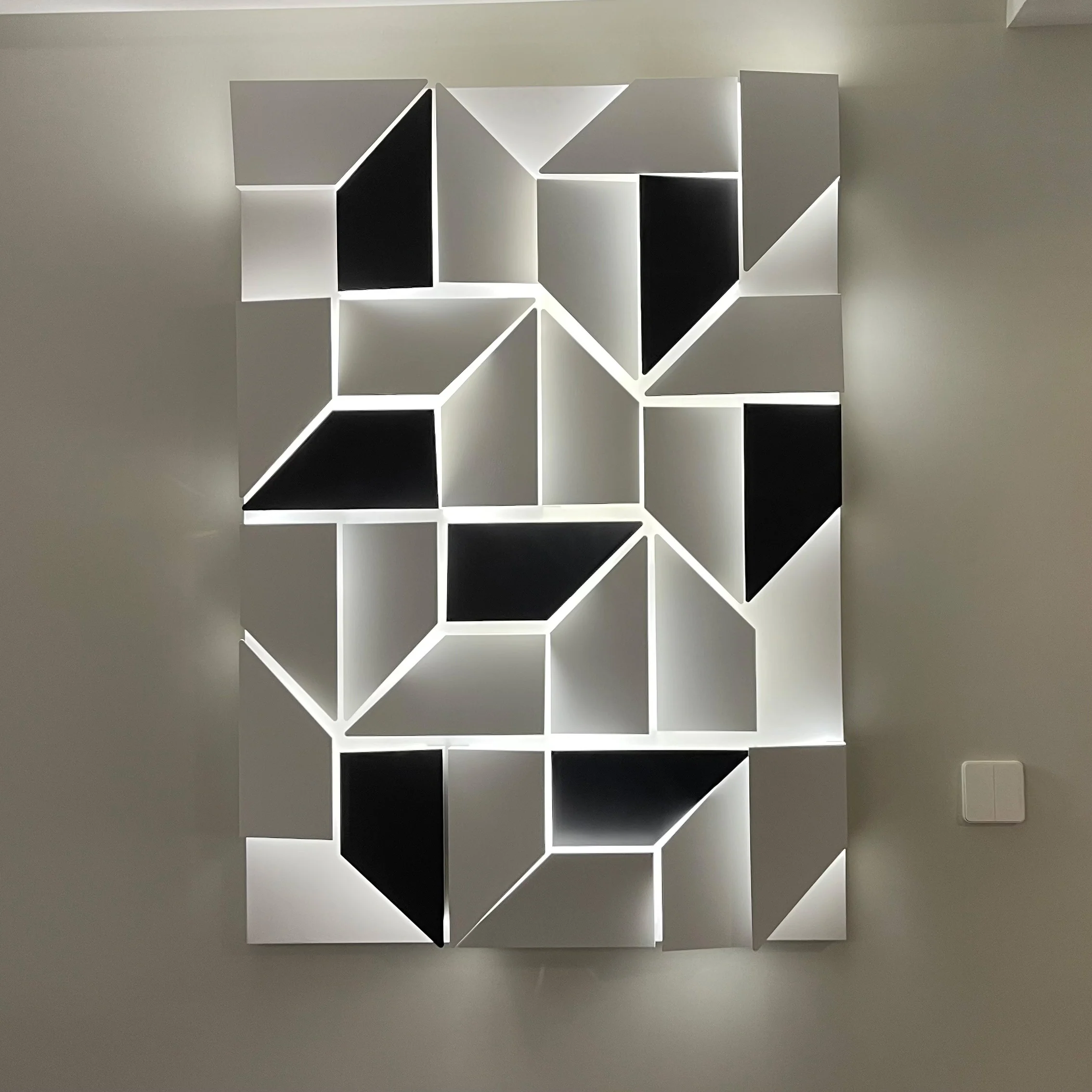 WOMO Rectangular Sculptural Art Wall Sconce-WM6020 - Image 36
