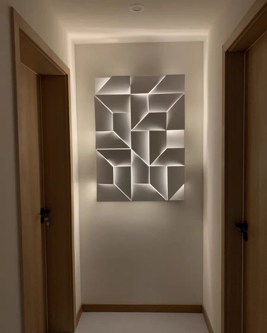 WOMO Rectangular Sculptural Art Wall Sconce-WM6020 - Image 44