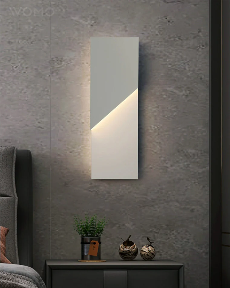 WOMO Rectangular Sculptural Art Wall Sconce-WM6020 - Image 5