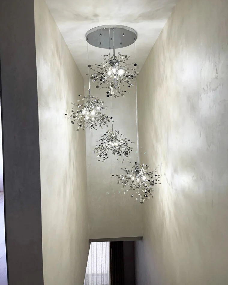 WOMO Argent/Gold Cloud Multi Pendant Chandelier-WM2042 - Image 19