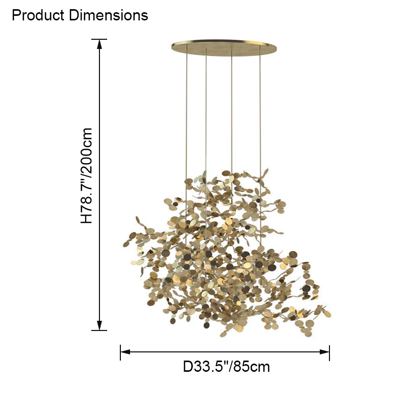WOMO Argent/Gold Cloud Multi Pendant Chandelier-WM2042 - Image 46