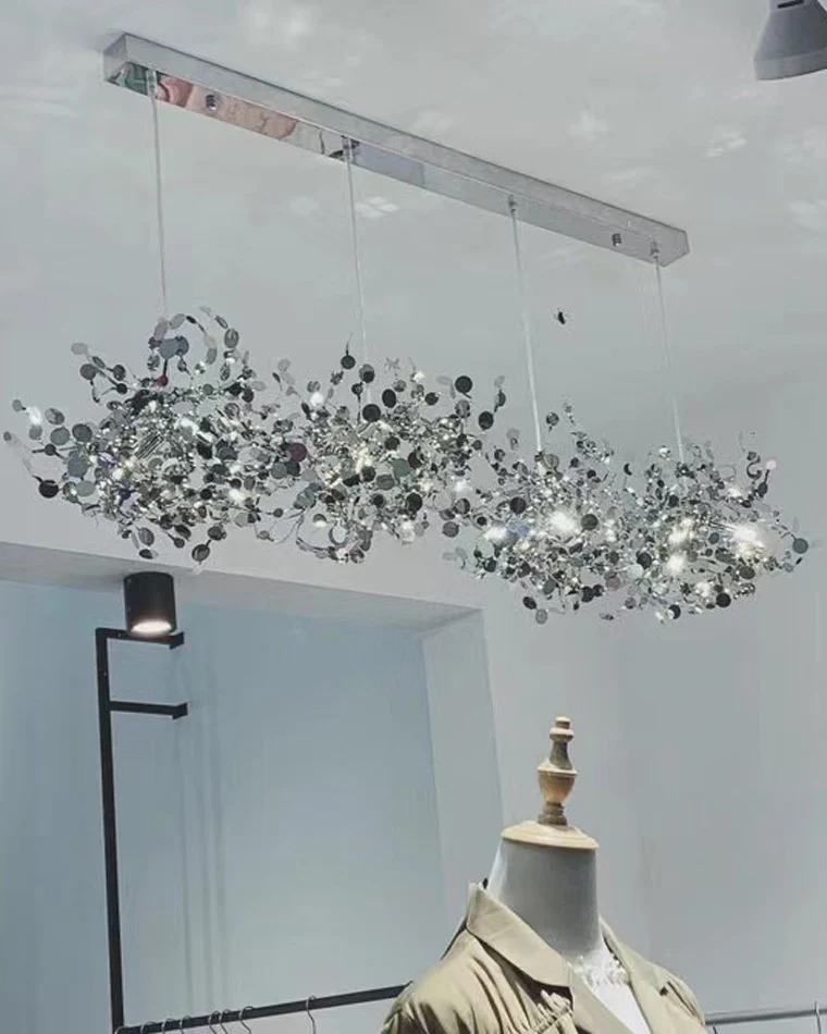 WOMO Argent/Gold Cloud Multi Pendant Chandelier-WM2042 - Image 7