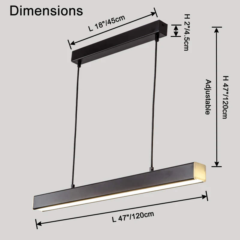 WOMO Minimalist Linear Kitchen Pendant Light-WM2002 - Image 30
