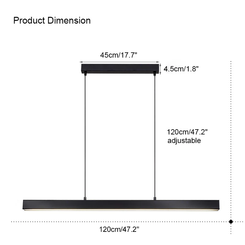 WOMO Minimalist Linear Kitchen Pendant Light-WM2002 - Image 33
