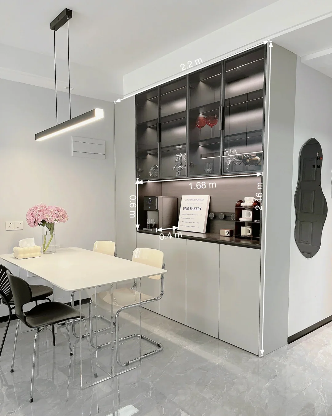 WOMO Minimalist Linear Kitchen Pendant Light-WM2002 - Image 4