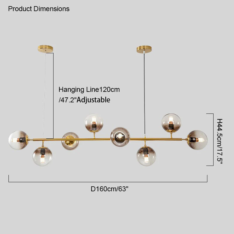 WOMO Linear Globe Chandelier-WM2070 - Image 16