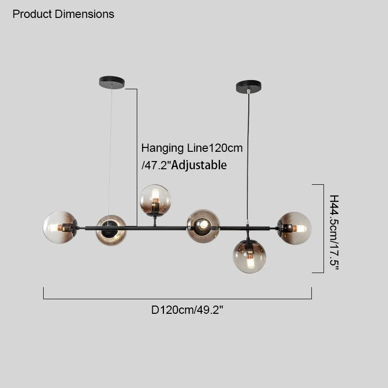 WOMO Linear Globe Chandelier-WM2070 - Image 18