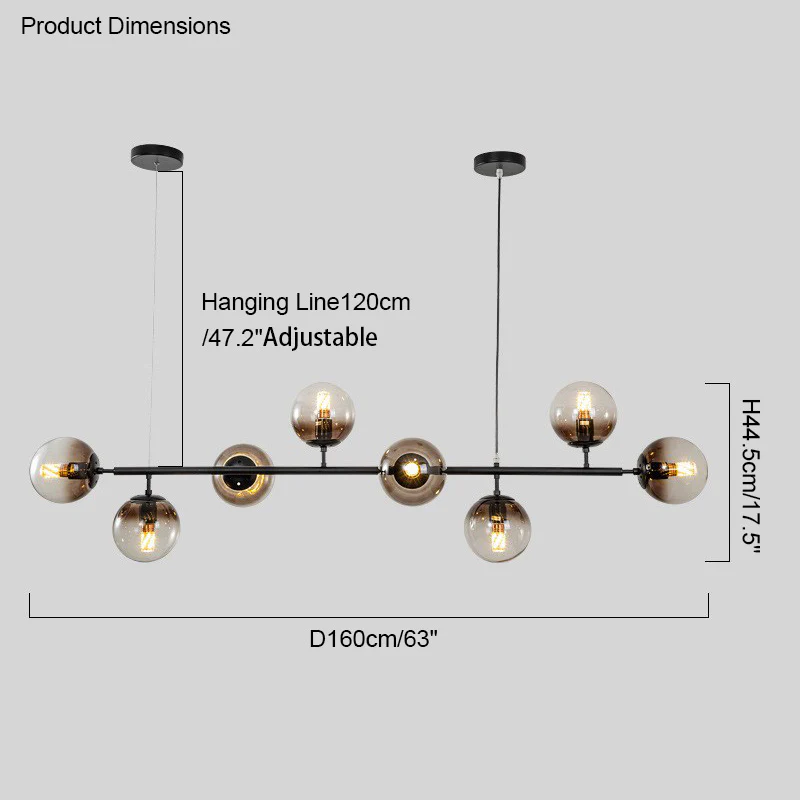 WOMO Linear Globe Chandelier-WM2070 - Image 20