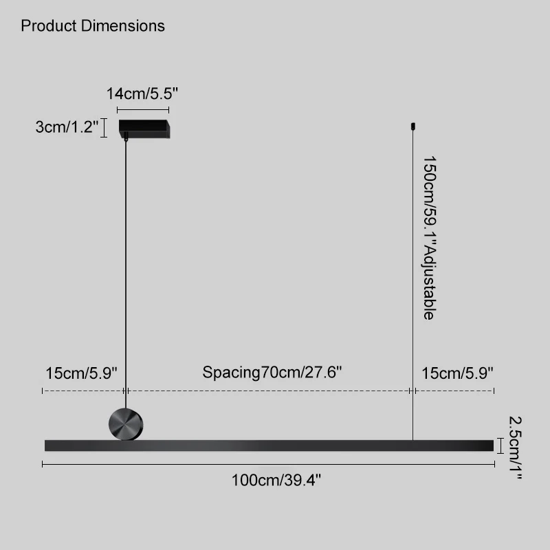 WOMO Linear Pendant Light-WM2035 - Image 20