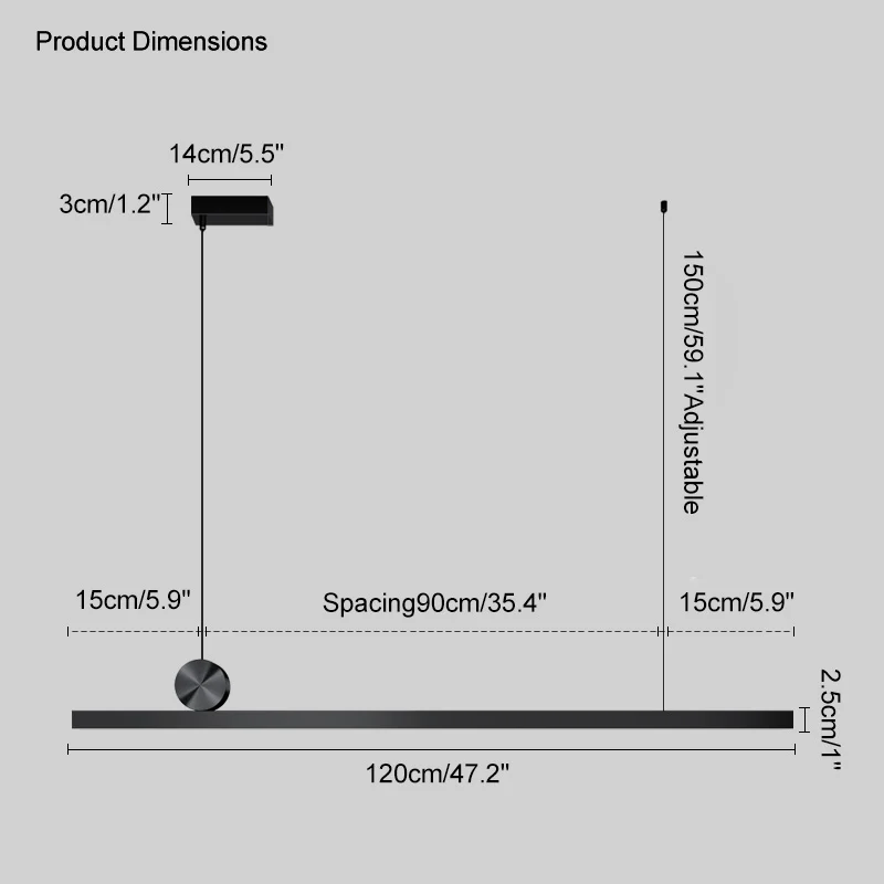 WOMO Linear Pendant Light-WM2035 - Image 21