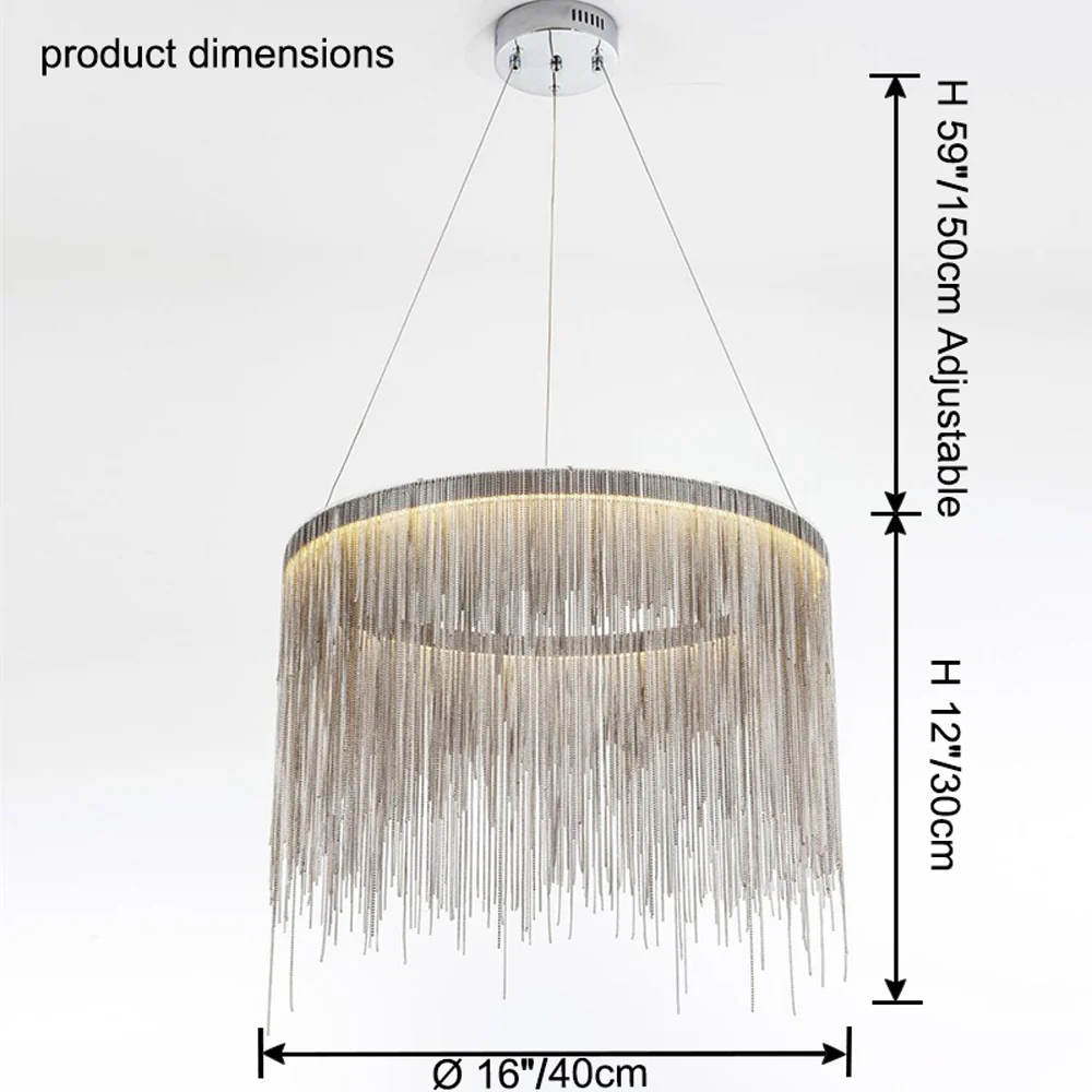 WOMO Fringe Round Chandelier-WM2062a - Image 28