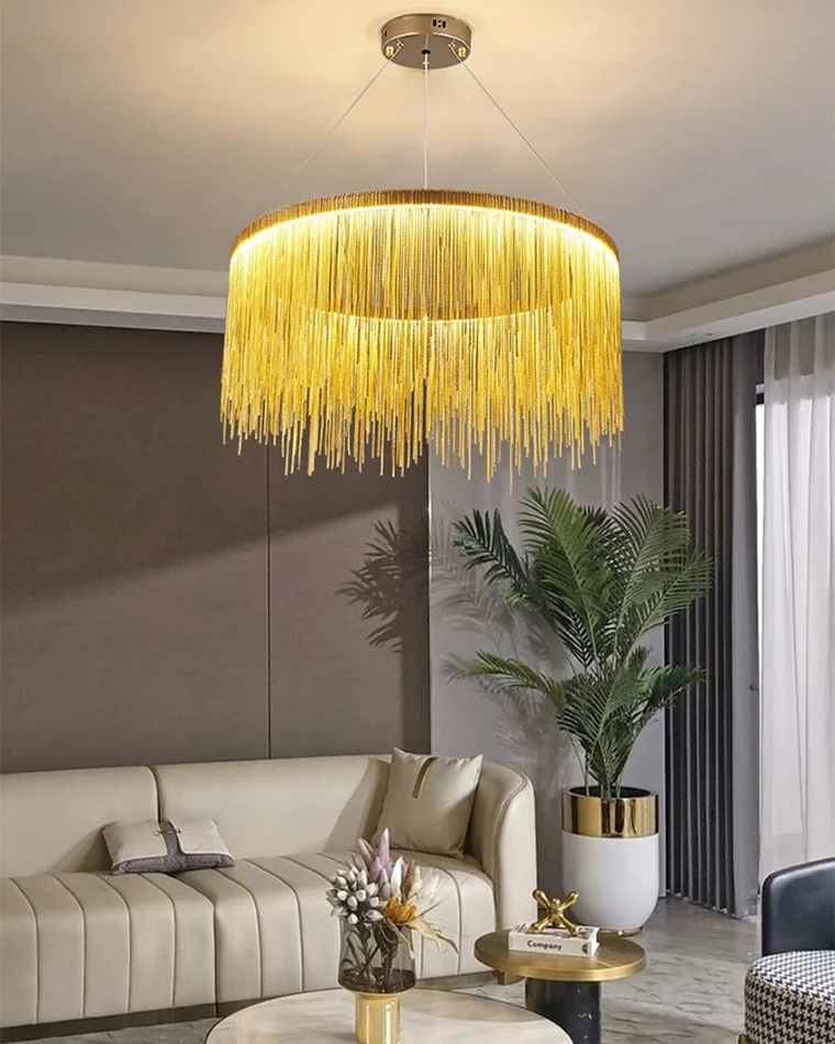 WOMO Fringe Round Chandelier-WM2062a - Image 3