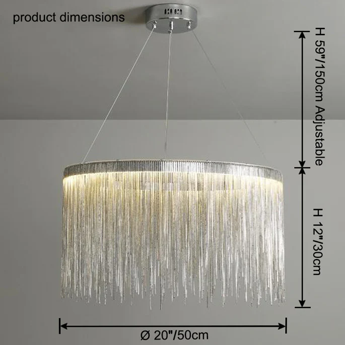 WOMO Fringe Round Chandelier-WM2062a - Image 30