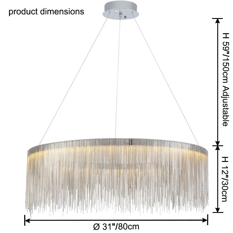 WOMO Fringe Round Chandelier-WM2062a - Image 35