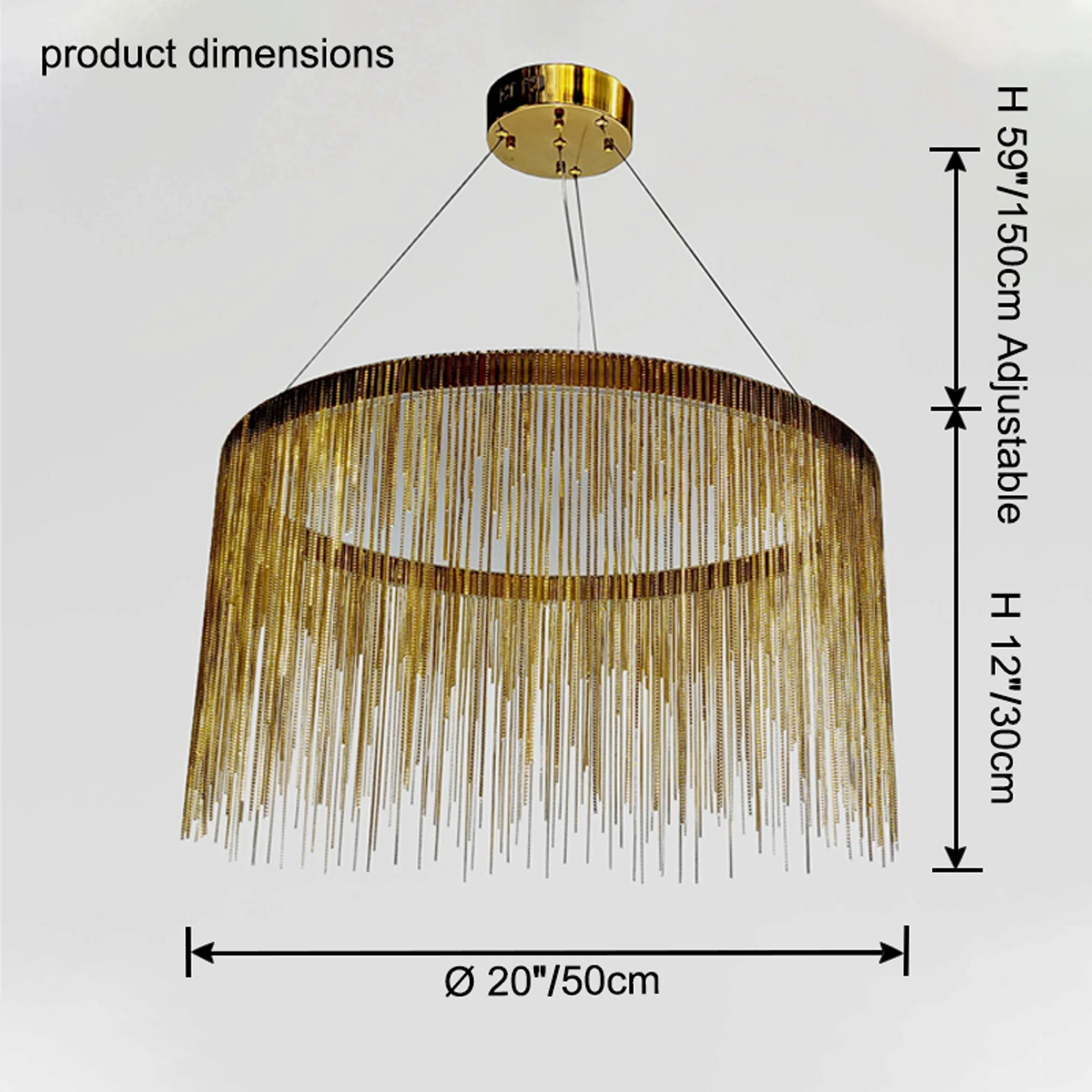 WOMO Fringe Round Chandelier-WM2062a - Image 41