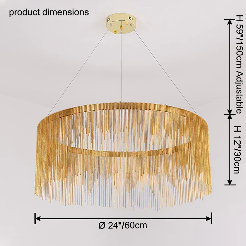 WOMO Fringe Round Chandelier-WM2062a - Image 43