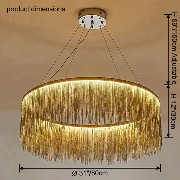 WOMO Fringe Round Chandelier-WM2062a - Image 45