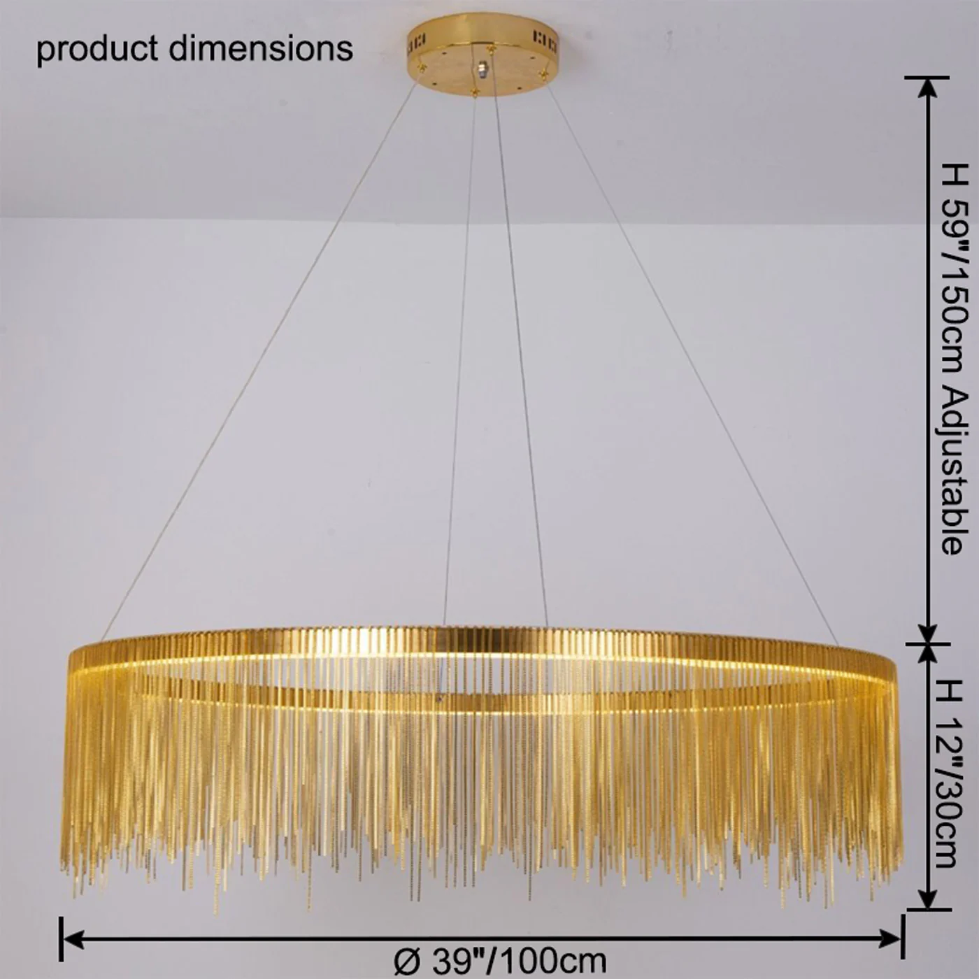 WOMO Fringe Round Chandelier-WM2062a - Image 47