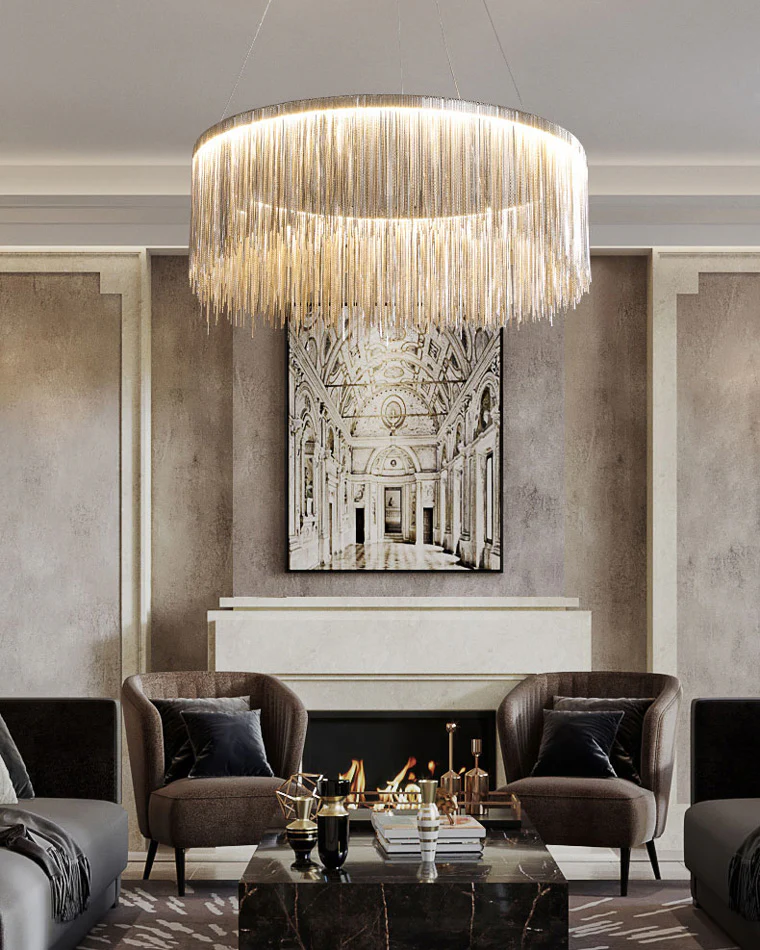 WOMO Fringe Round Chandelier-WM2062a - Image 8