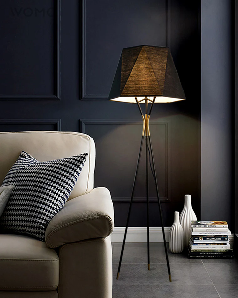WOMO Faceted Tripod Floor Lamp-WM7004 - Image 2