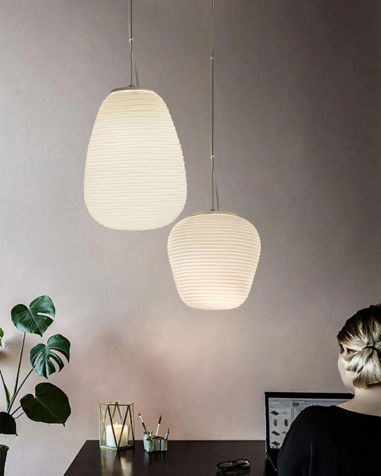 WOMO Lantern Blown Glass Pendant Light-WM2151 - Image 15