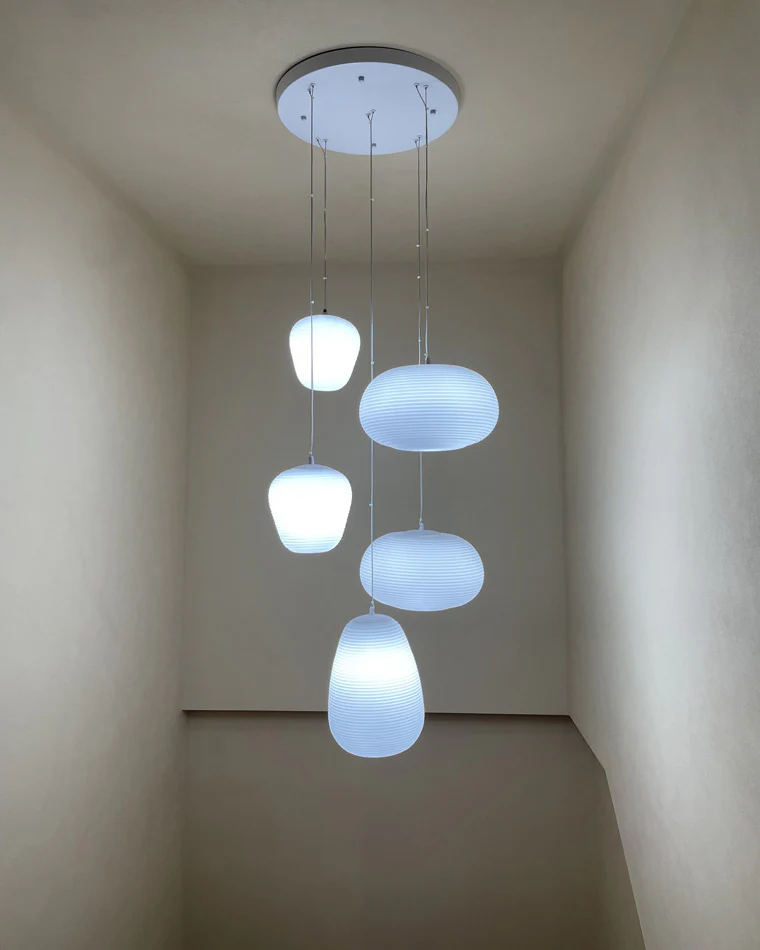 WOMO Lantern Blown Glass Pendant Light-WM2151 - Image 29