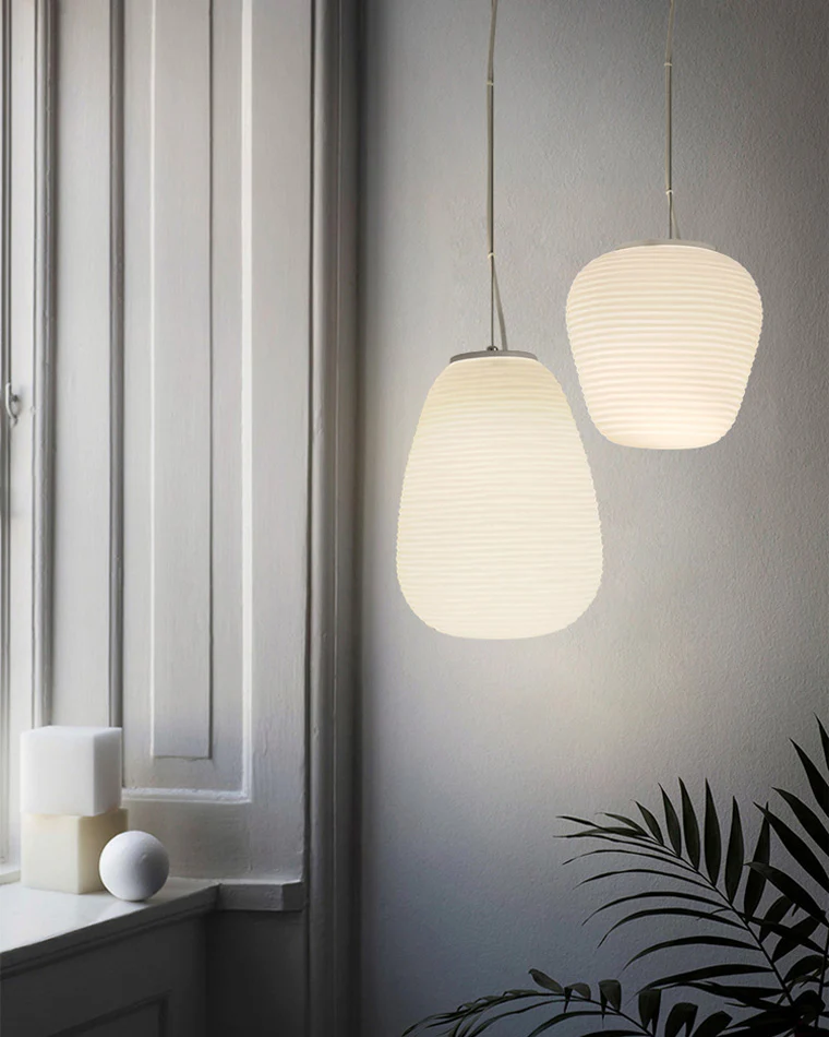 WOMO Lantern Blown Glass Pendant Light-WM2151 - Image 9