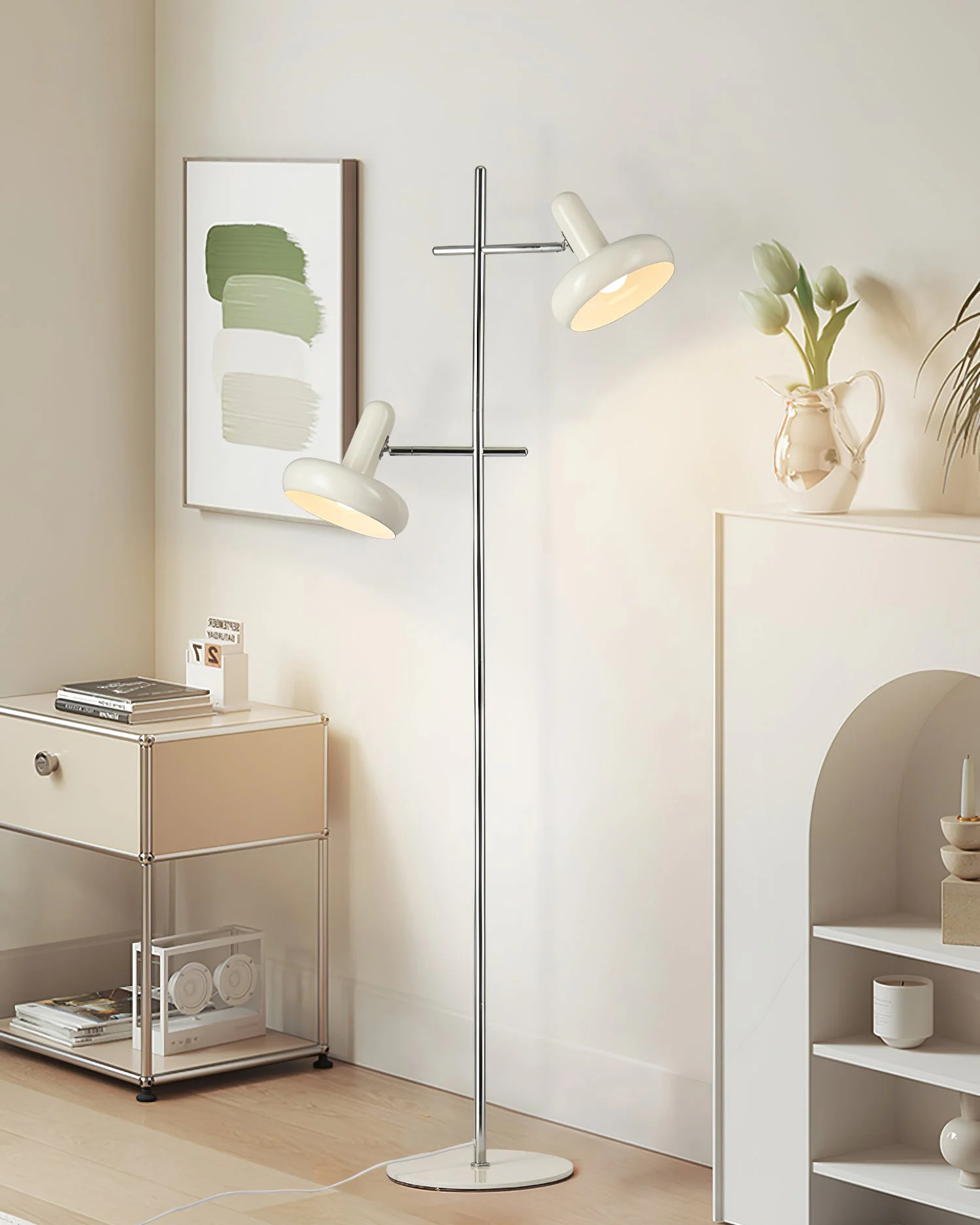WOMO Adjustable 2 light Floor Lamp-WM7135 - Image 5