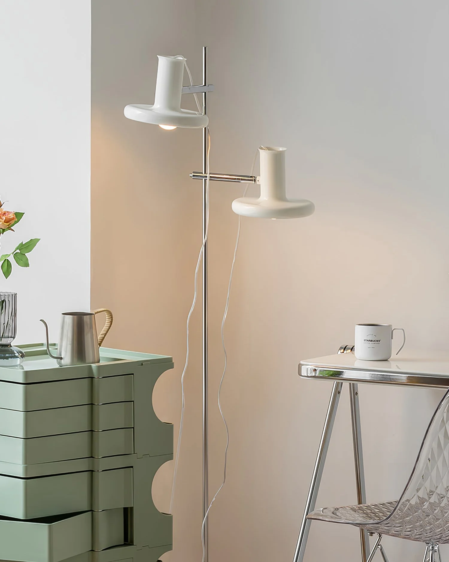 WOMO Adjustable 2 light Floor Lamp-WM7135 - Image 8