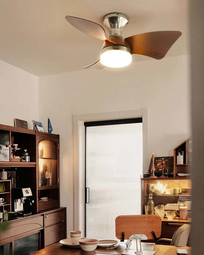 WOMO Small Silver Low Profile Ceiling Fan Lamp - WM5150 - Image 8