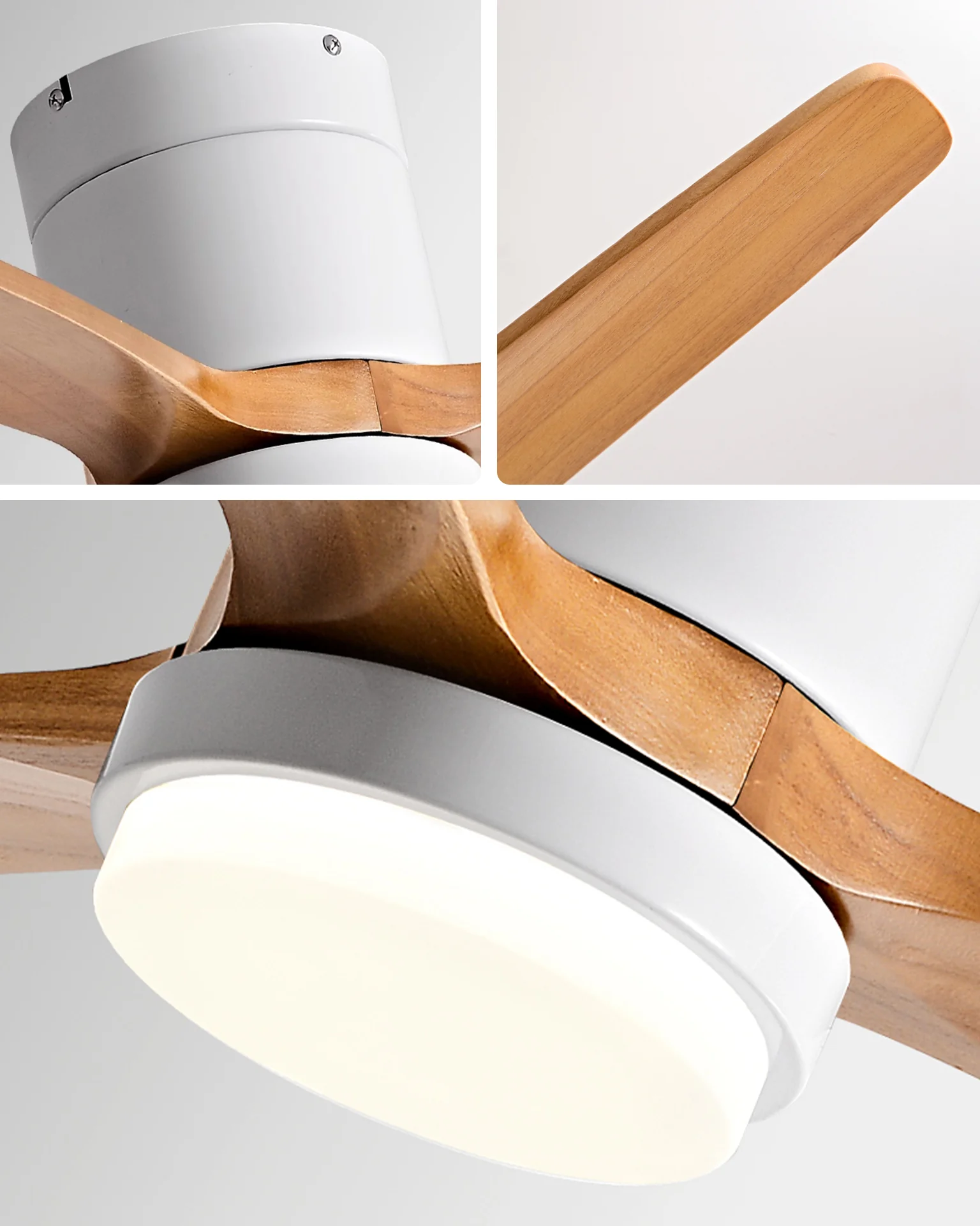 WOMO 3 Blade Low Profile Ceiling Fan Lamp - WM5193 - Image 7