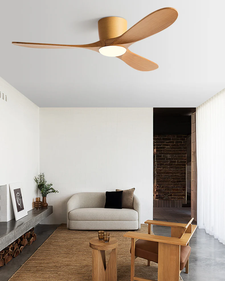 WOMO 3 Blade Low Profile Ceiling Fan Lamp - WM5253 - Image 2