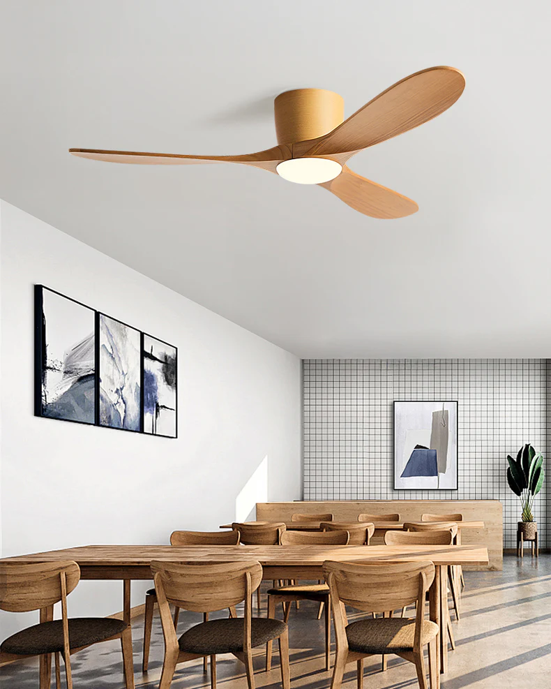 WOMO 3 Blade Low Profile Ceiling Fan Lamp - WM5253 - Image 5