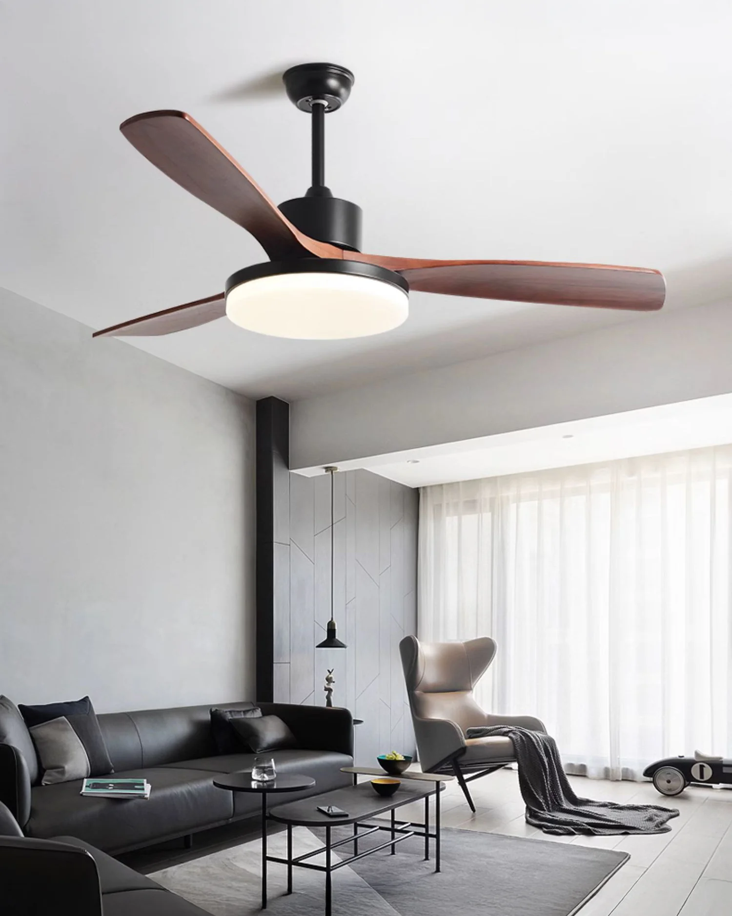 WOMO 3 Blade Modern Ceiling Fan Lamp - WM5210 - Image 3