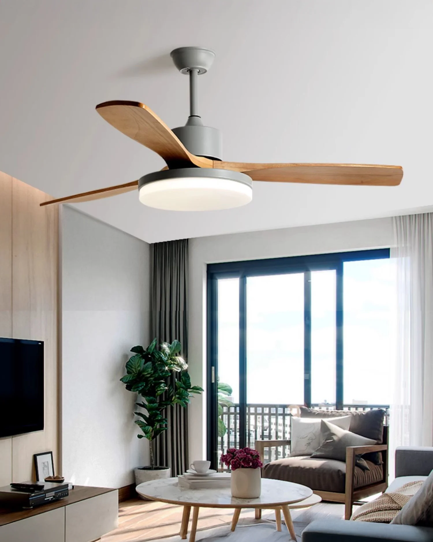 WOMO 3 Blade Modern Ceiling Fan Lamp - WM5210 - Image 7