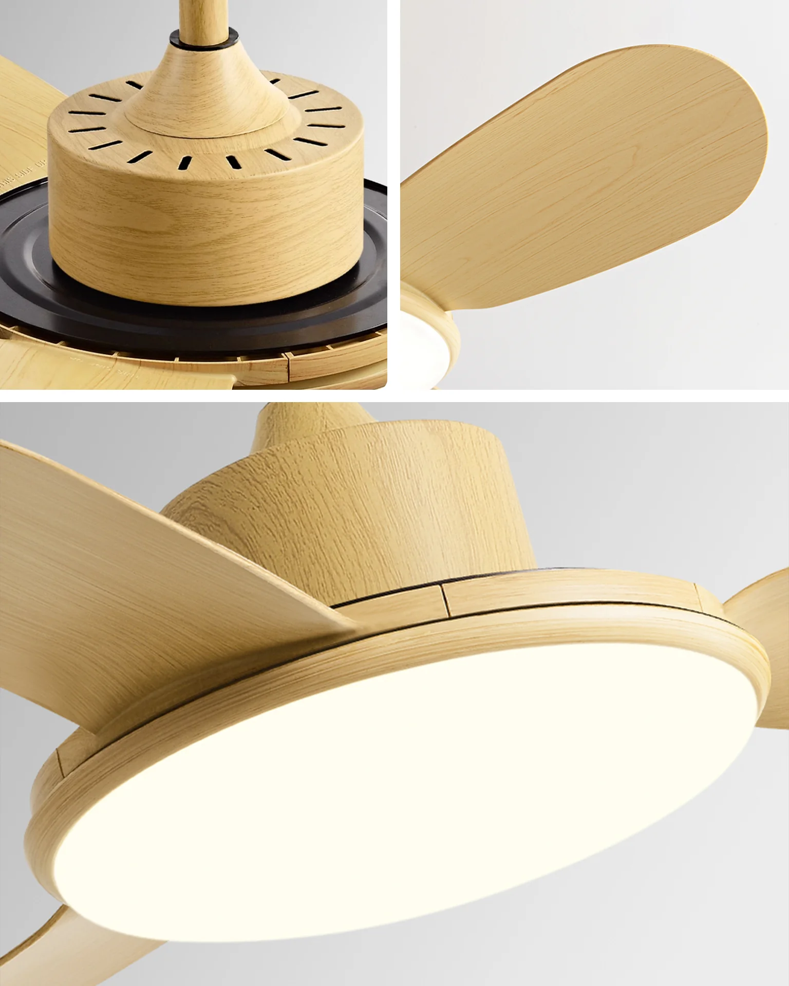 WOMO 3 Blade Modern Ceiling Fan Lamp-WM5227 - Image 8