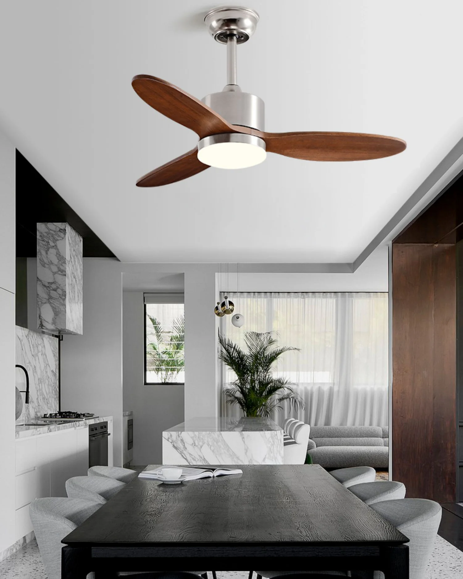 WOMO 3 Blade Modern Ceiling Fan Lamp - WM5234 - Image 5
