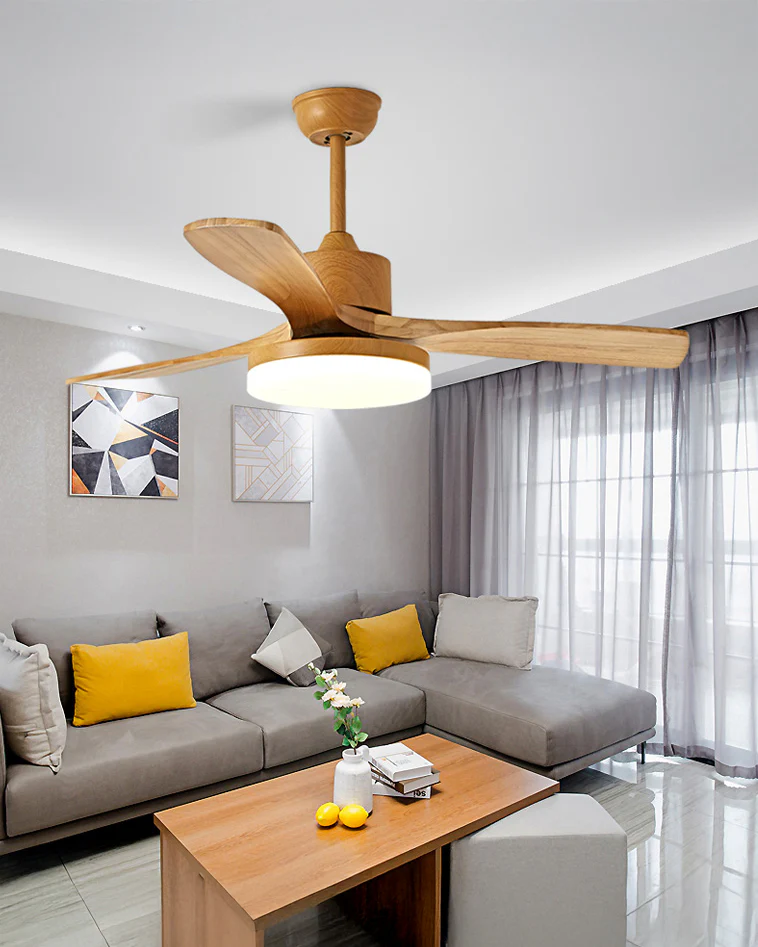 WOMO 3 Wood Blade Ceiling Fan Lamp - WM5174 - Image 14