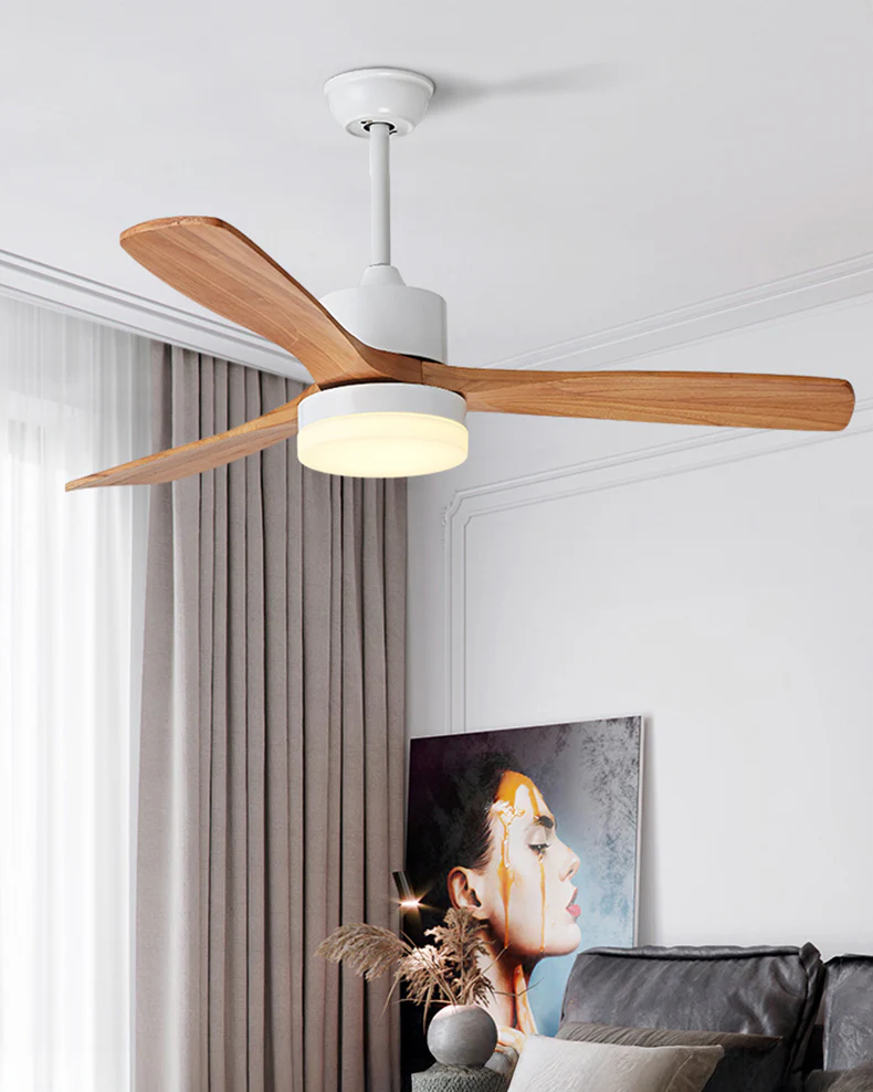 WOMO 3 Wood Blade Ceiling Fan Lamp - WM5174 - Image 15