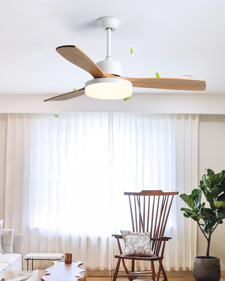 WOMO 3 Wood Blade Ceiling Fan Lamp - WM5174 - Image 16