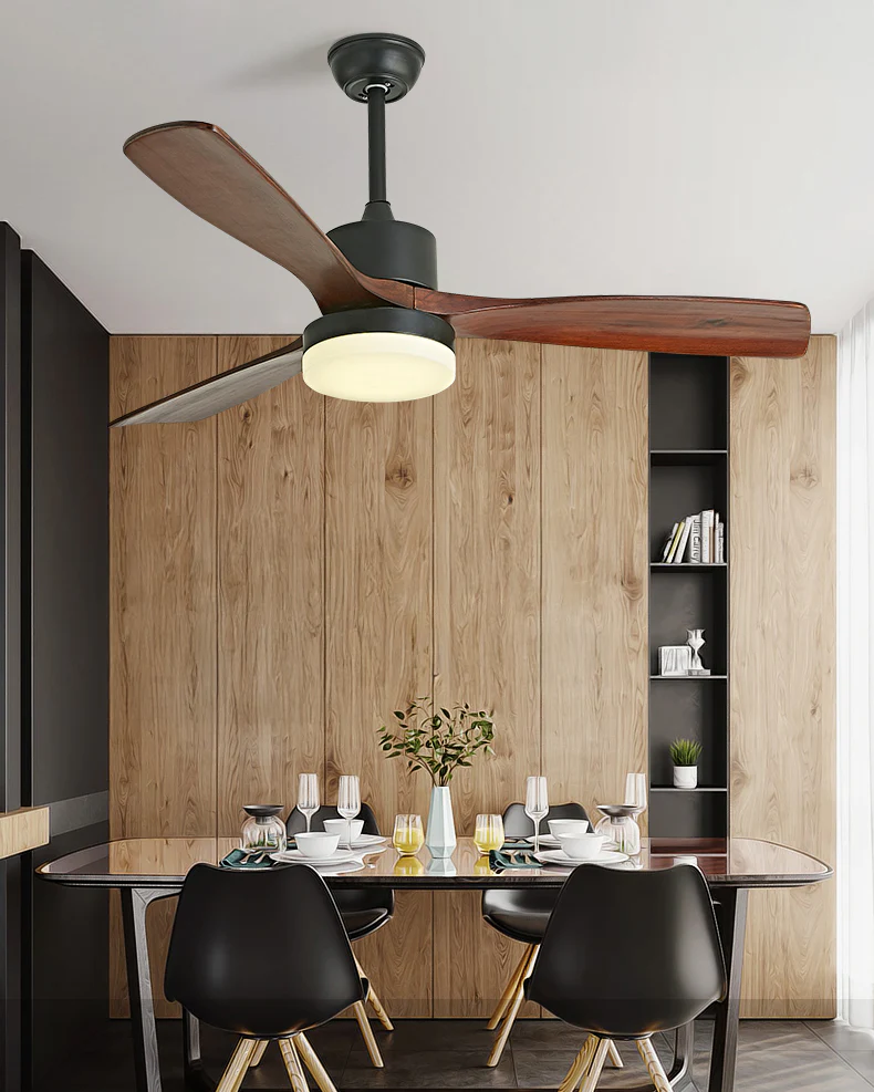 WOMO 3 Wood Blade Ceiling Fan Lamp - WM5174 - Image 17
