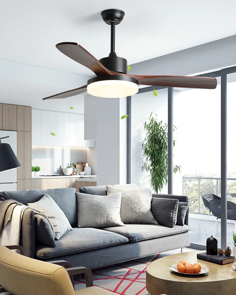 WOMO 3 Wood Blade Ceiling Fan Lamp - WM5174 - Image 4