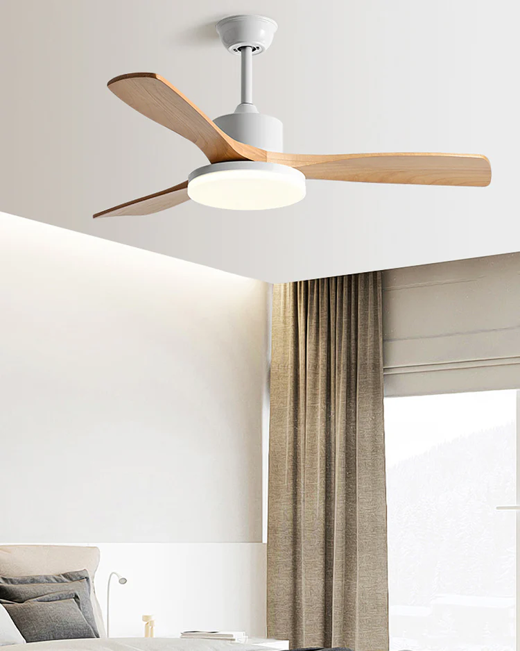 WOMO 3 Wood Blade Ceiling Fan Lamp - WM5174 - Image 7